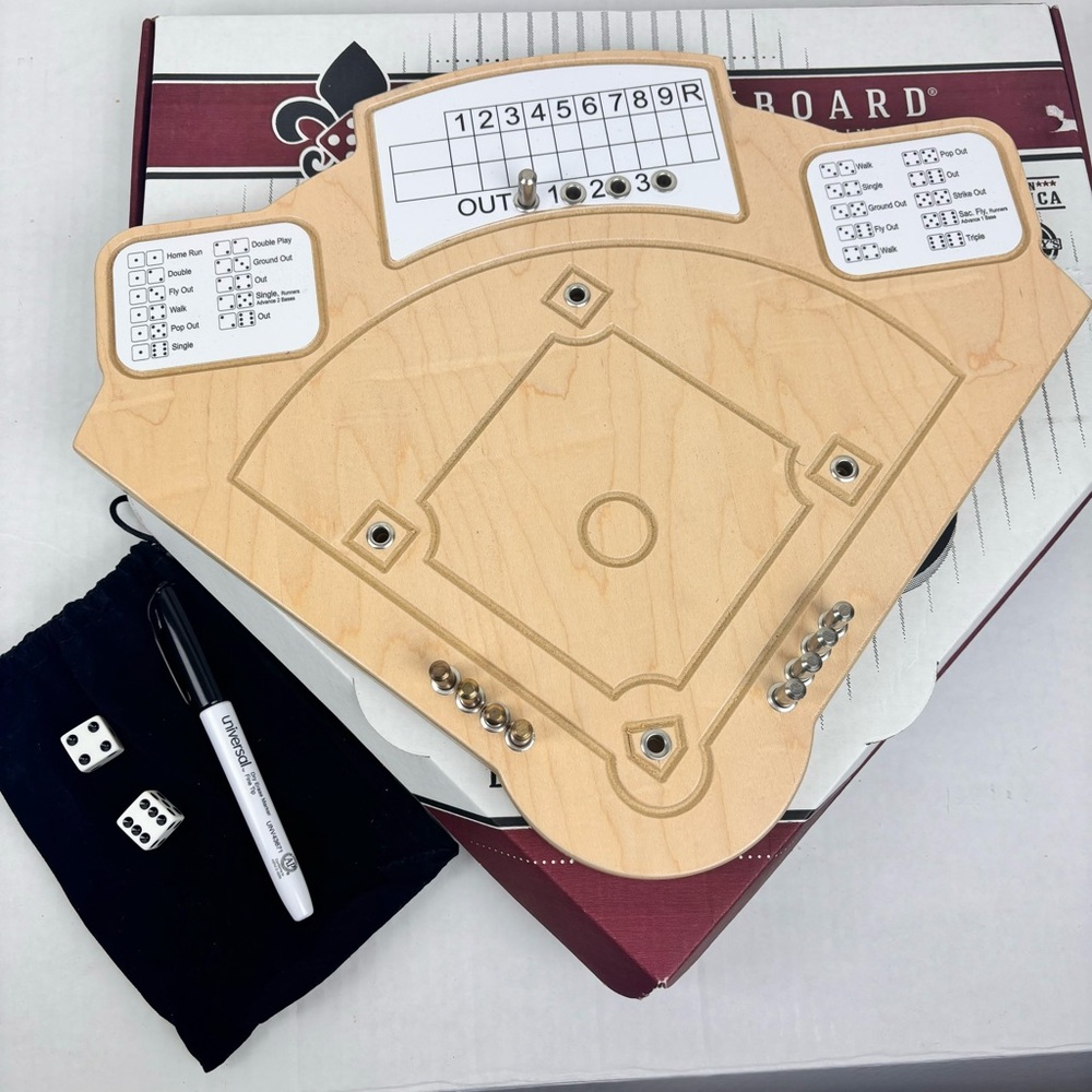 ACROSS the BOARD Baseball/wooden board game-IOB-like new